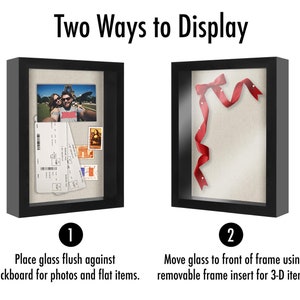 MUXIUNT 8x10 Shadow Box Picture Frame Display Cases With Soft Linen Back,Small Large Mini White Deep Shadow Memory Box Frame 8x10 For Baby Wedding Pet Graduation Items Flower Craft Ticket