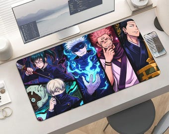 Jujutsu Kaisen Characters Collage Extended Gaming Mouse Pad