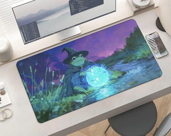 Frog Wizard Mouse Pad – Anime Style Fantasy Desk Mat