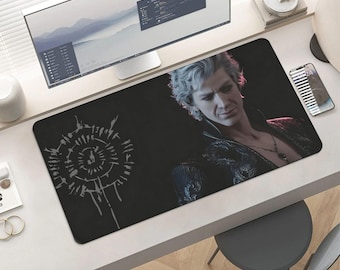 Gaming Mousepad: Vergil Character Art, Large Desk Mat