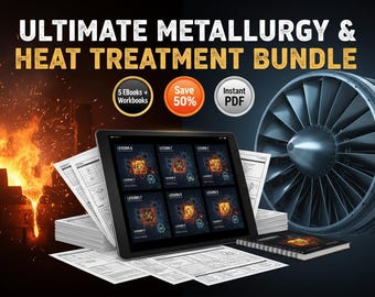 Ultimate Steel Heat Treatment & Metallurgy Bundle | 6-in-1 Study Guides | Lessons: Alloys, Heat treatment, Microstructures, Quenching et al.