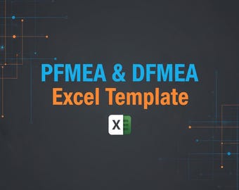 FMEA Template (DFMEA & PFMEA) | Failure Mode Effects Analysis Excel | Risk Assessment Tool | iso 9001 | iatf 16949 | Quality Engineering