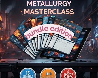 Ultimate Metallurgy & Heat Treatment Masterclass Bundle | 13-Lesson Study | Workbooks | Steelmaking,  Heat treatment, Microstructures et al.