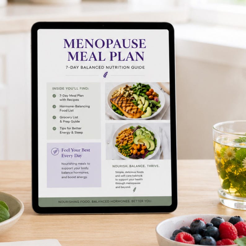 Menopause Meal Plan | Menopause Weight Loss | Hormone Balance Diet | Belly Fat Loss Guide | Printable PDF image 3