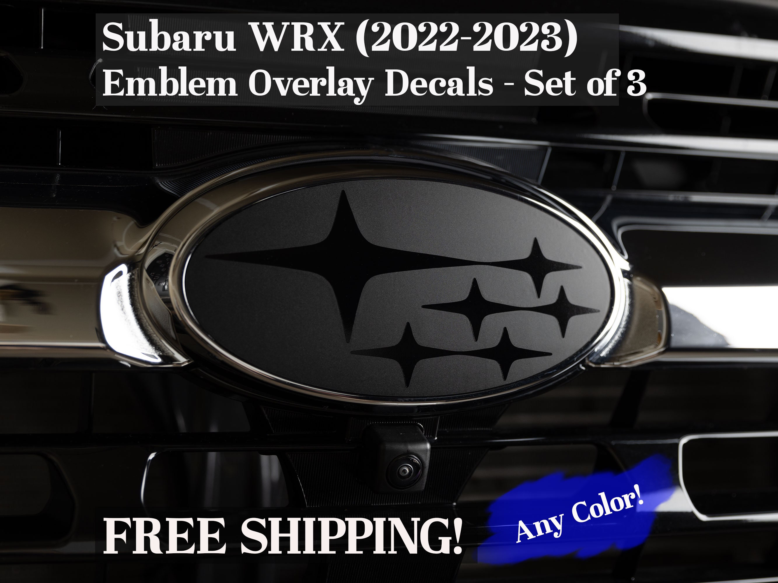 2022 Subaru WRX  Vinyl Emblem Overlay Kit (Choose Your Color) by Premium  Auto Styling