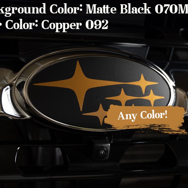 Emblem Overlay Decals - Set of 3! - Front Grill, Rear and Steering Wheel - Precision Cut - Any Color! Compatible with Subaru