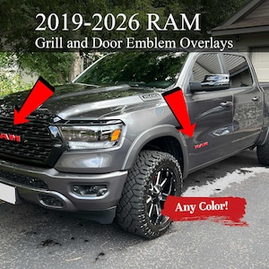 Stickers décoratifs RAM pour calandre et emblème de porte : camions 2019-2026