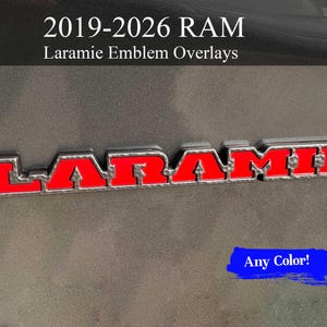 RAM Laramie, Limited, Big Horn, Rebel, and 4x4 Emblem Overlay Decals - Precision Cut - Premium High-Performance Vinyl