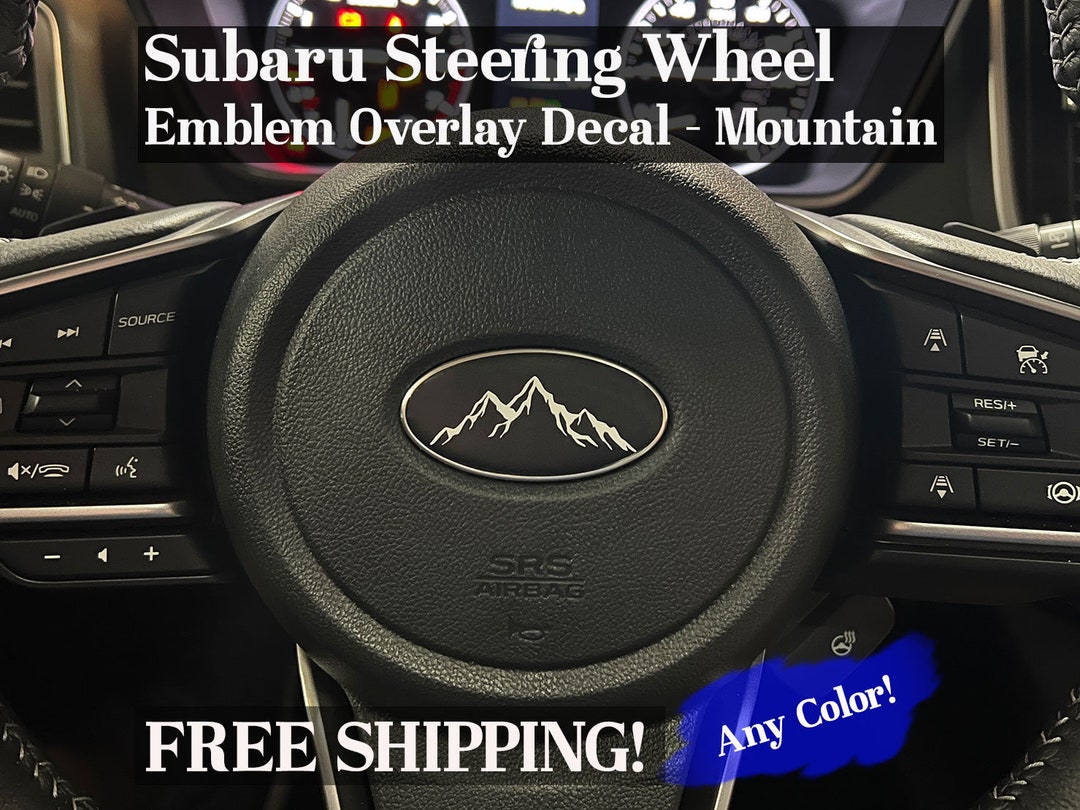 Subaru Steering Wheel Emblem Overlay Decal Mountain Range Etsy