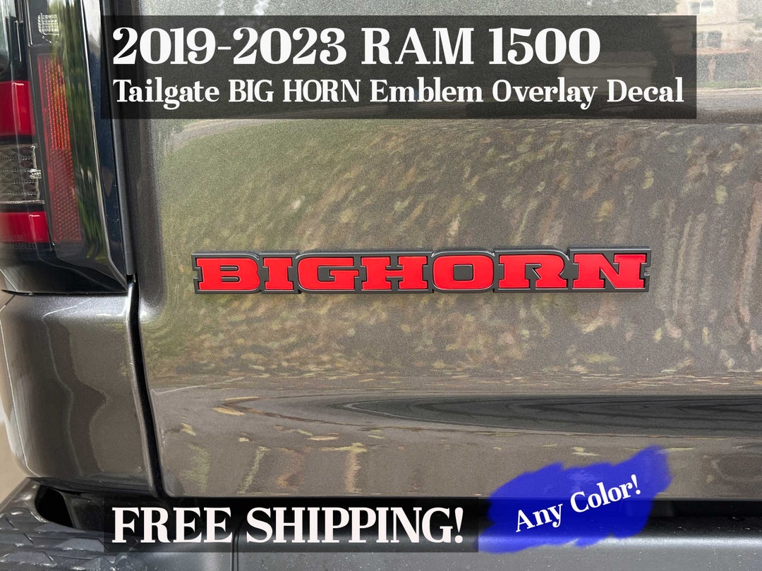 BIG HORN and 4x4 Emblem Overlay Decals for RAM 1500 Tailgate Etsy