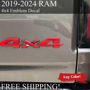 RAM 4x4, Laramie, Limited, Rebel, and Big Horn Emblem Overlay Decals - Precision Cut - Premium High-Performance Vinyl