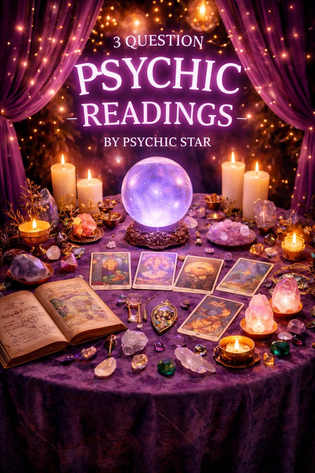 3 Question Love PSYCHIC READING Same Day Delivery - Etsy