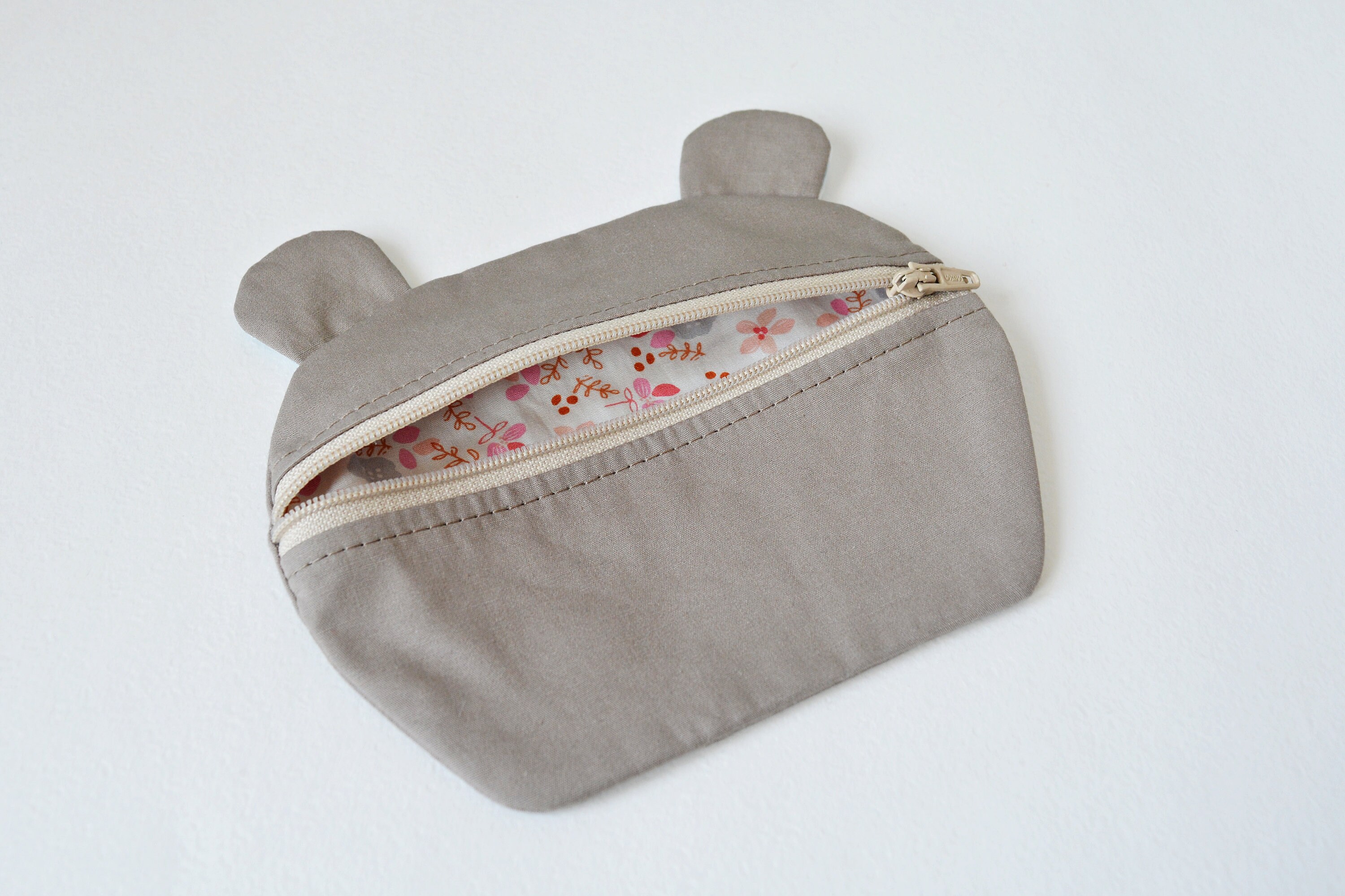 Cute Zipper Pouch PDF Tutorial Zippered Pouch Sewing Pattern Etsy