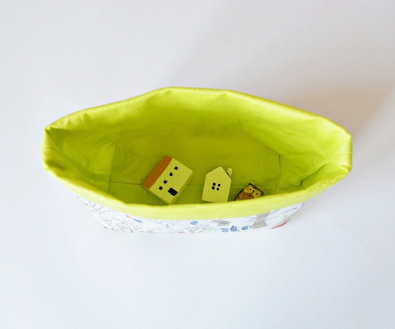 Cute fabric basket Storage bin Nursery storage Toy bin Etsy