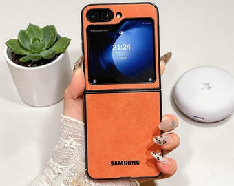 Custodia a libro in pelle scamosciata per Samsung Galaxy Z: cover protettiva opaca antiurto.