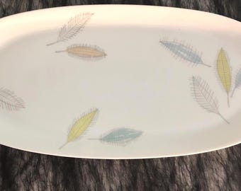 Vtg MCM Rosenthal Pocelain Serving Platter Bunte Blatter Form 2000 Pattern 1954