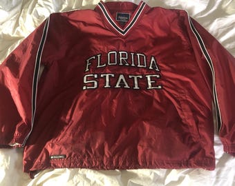 Florida State Seminoles Vintage Halloway Pullover Windbreaker jacket XL Mens
