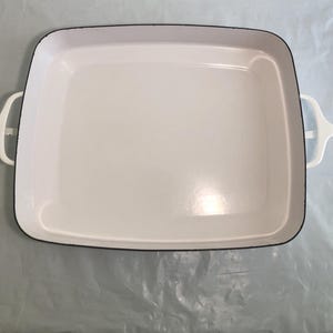 Vtg Dansk Kobenstyle panadero rectangular XL Tostador Jens Quistgaard acero esmaltado