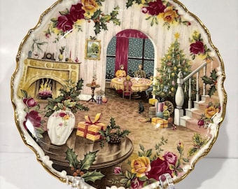 Royal Albert Christmas Magic Old Country Roses Collector Plate Vintage