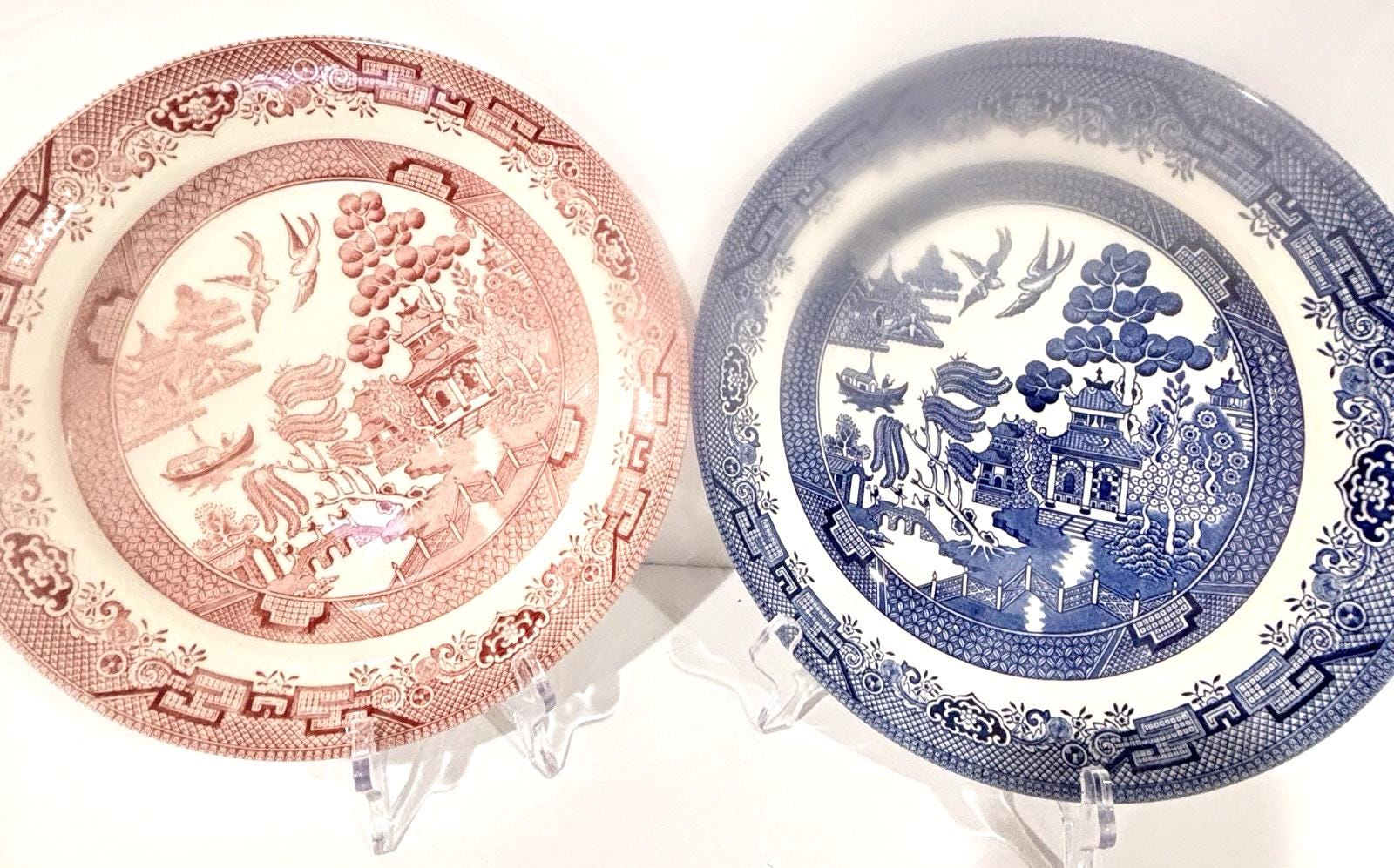 8 blue willow plates - Etsy 日本