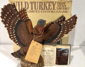 Vintage Wild Turkey Lore Series 2 No 1 Ceramic Decanter Austin Nichols EMPTY