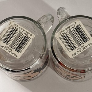 Vintage Anchor Hocking Disney Mickey Minnie Mouse Glass Coffee Mugs NEW image 6
