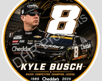 Kyle Busch Number 8 Tribute Gedenk Vinyl Aufkleber Nassar 03