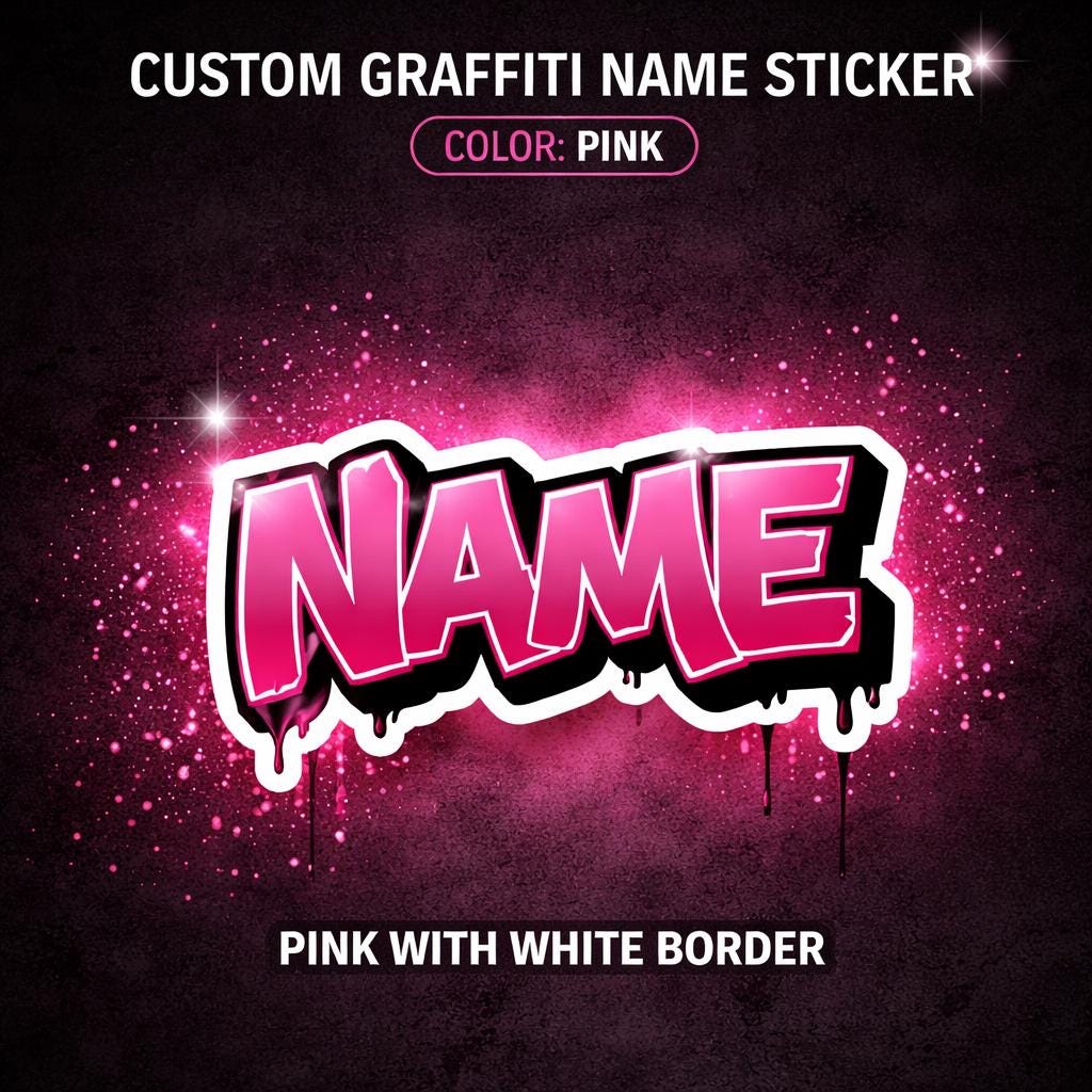 Custom Name Sticker Graffiti Personalized Decal Any Name Car Laptop - Etsy