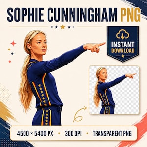 Sophie Cunningham PNG | Viral fingerpekande meme | Transparent PNG | T-shirtdesign | Sublimering | Direktnedladdning