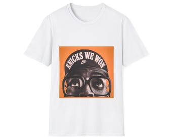 Knicks We Won face illustration T-Shirt | Basketball fan tee
