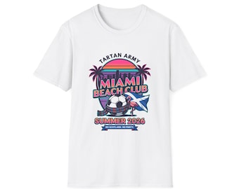 Miami Beach Club T-Shirt | Tartan Army Soccer Summer 2026