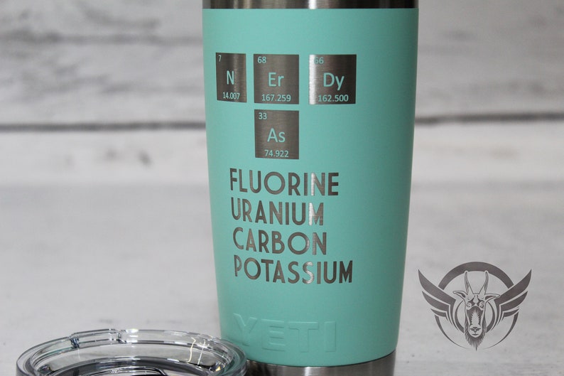 Nerdy as Fluorine Uranium Carbon Potassium Laser Etched on Etsy