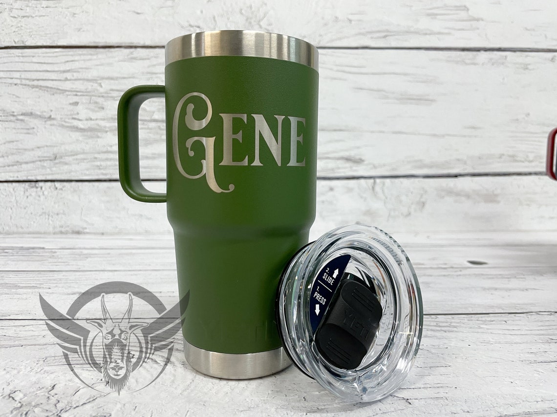 Personalized 20 Oz YETI Travel Mug With Handle Custom Yeti Etsy