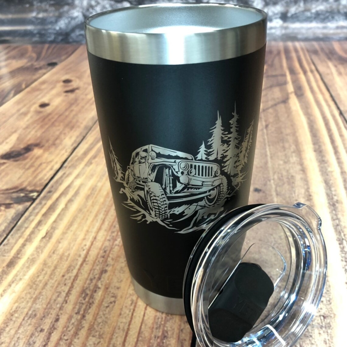 YETI 20oz Tumbler laser etched JEEP Wrangler Offroad Graphics Etsy