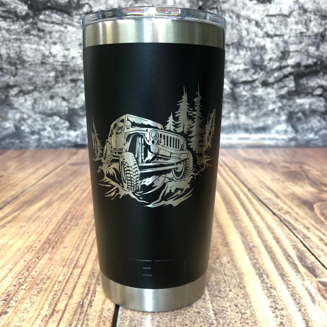 YETI 20oz Tumbler láser grabado JEEP Wrangler Offroad Etsy