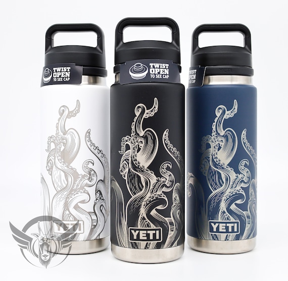 YETI Rambler Bottle Engraved With Octopus Graphics Custom Etsy