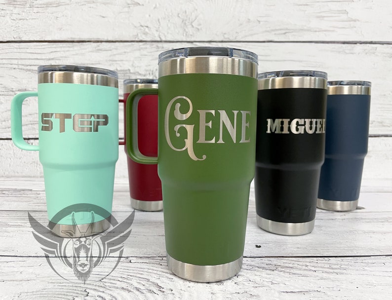 Personalized 20 Oz YETI Travel Mug With Handle Custom Yeti Etsy