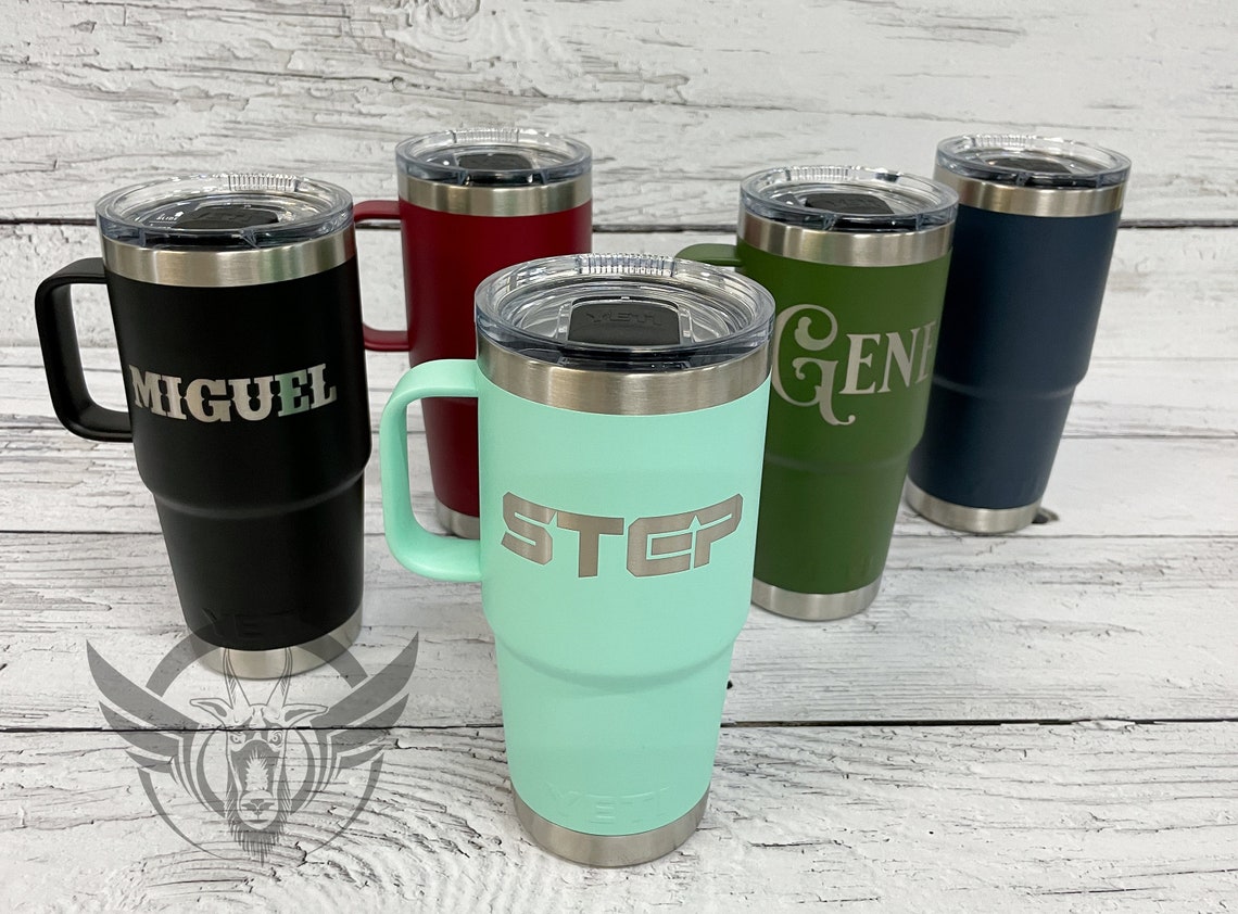 Personalized 20 Oz YETI Travel Mug With Handle Custom Yeti Etsy