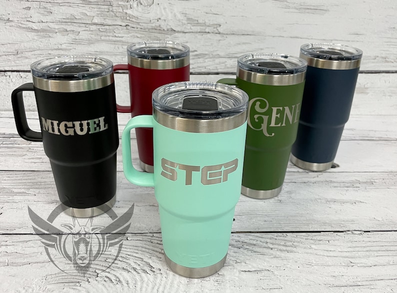 Personalized 20 Oz YETI Travel Mug With Handle Custom Yeti Etsy