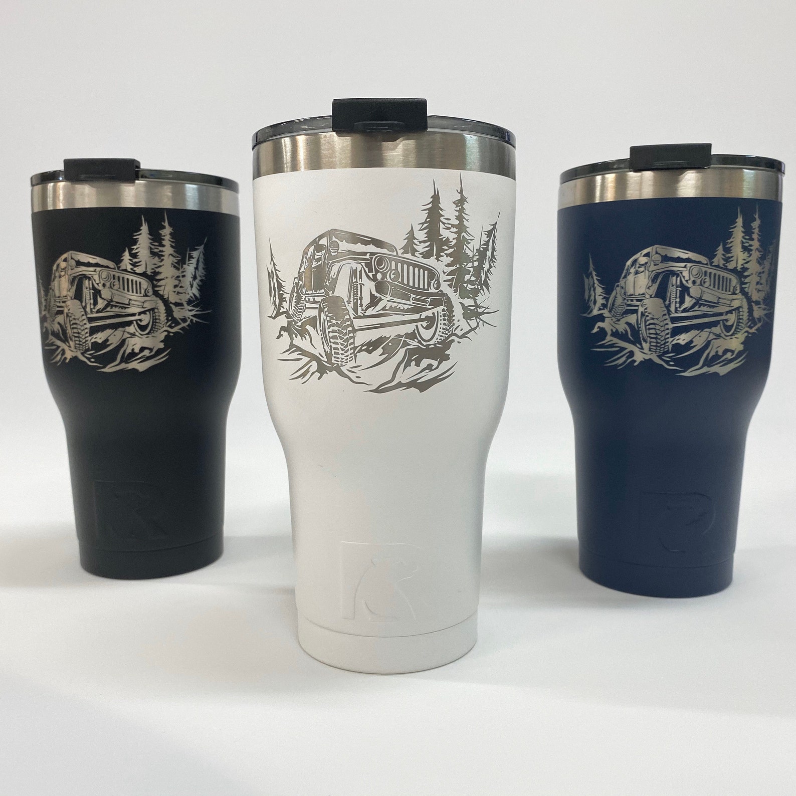 RTIC 30 oz Tumbler laser engraved Jeep Wrangler Offroad Etsy