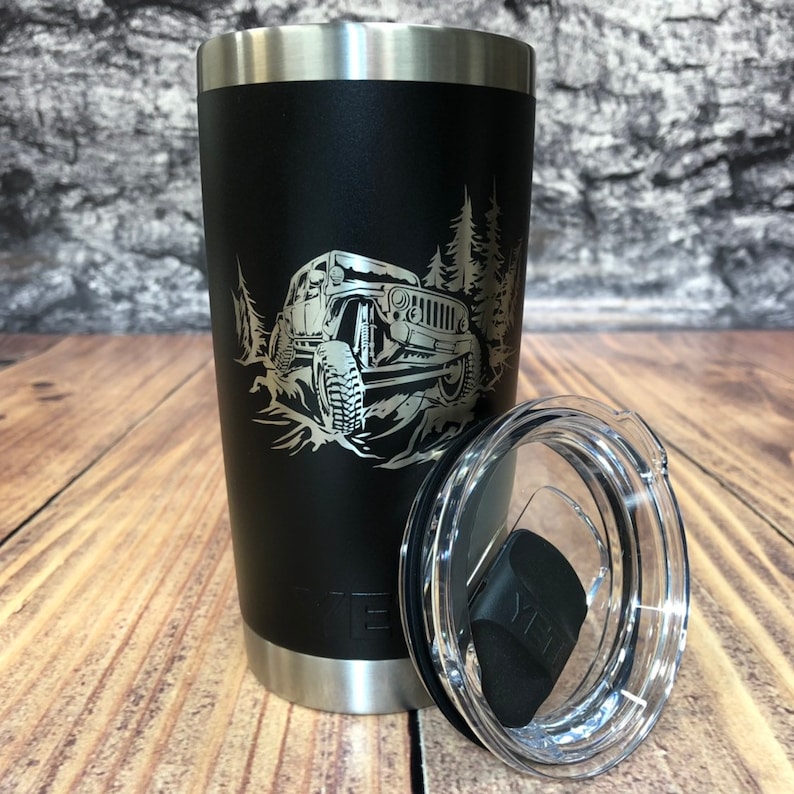 YETI 20oz Tumbler laser etched JEEP Wrangler Offroad Graphics Etsy
