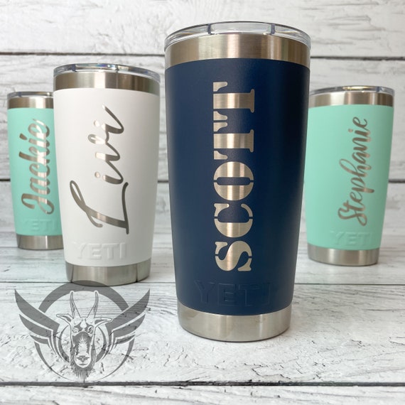 Yeti, Rambler, Rambler Tumbler, 20 oz., 20oz, tumbler, insulated tumbler,  travel cup, travel mug, stainless steel, drinkware, laser etched, laser  engraved, personalized, customized, customizable, perfect etch