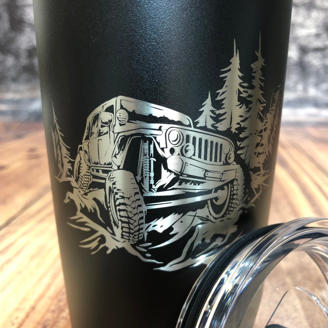 YETI 20oz Tumbler laser etched JEEP Wrangler Offroad Graphics Etsy