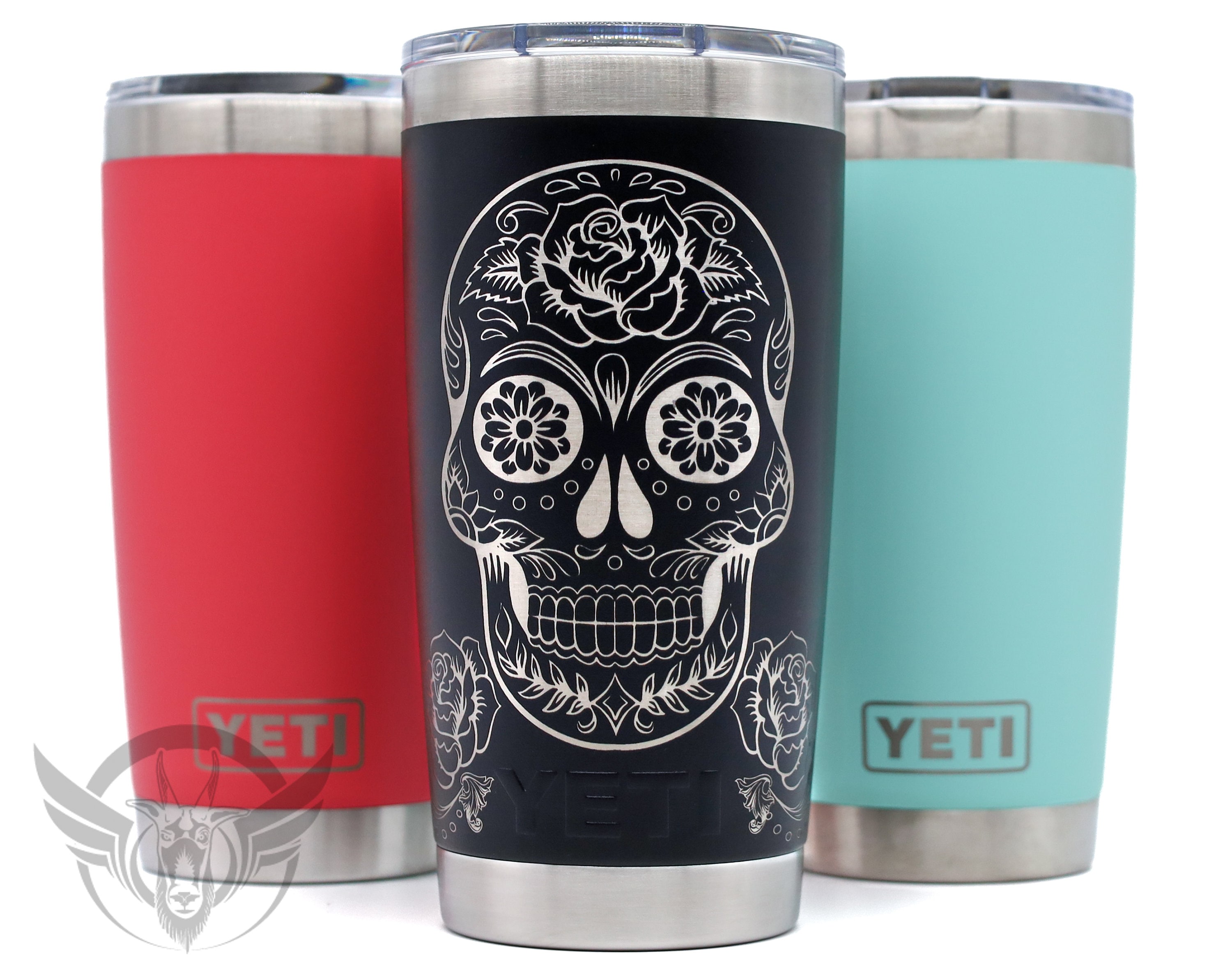 Skull design 20oz Yeti Tumbler, Dishwasher safe... agrohort.ipb.ac.id