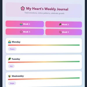 Therapist Mood Journal | Web App, Anxiety Tracker, Wellness Planner (Digital Download)