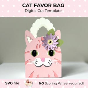 Party Favors SVG Template | 3D Paper Purse Craft Cut File (Digital Download)