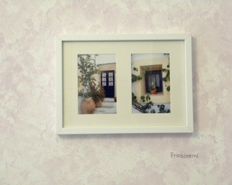 Blue white door picturesque summer photo print -Travel photo - greek islands - Kythira Greece