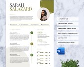 Elegant Feminine Resume Template Word | ATS Friendly CV + Cover Letter (Instant Download)