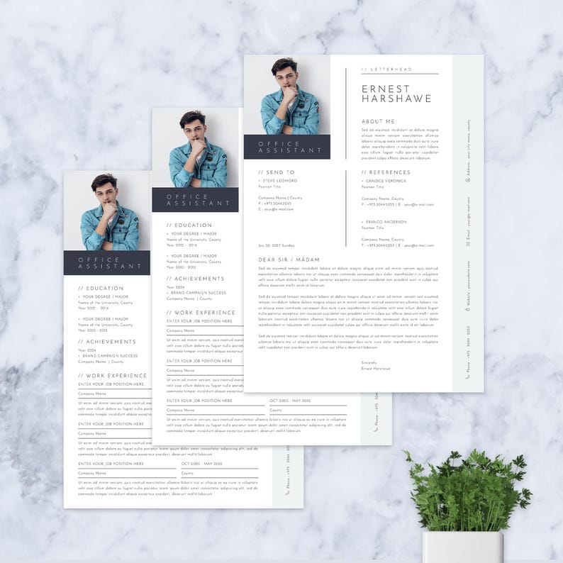 ATS Friendly Resume Template Word & Canva | Professional Clean CV ...