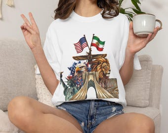 Cyrus the Faravahar Eagle Lion T-Shirt – USA Persia History Graphic Tee